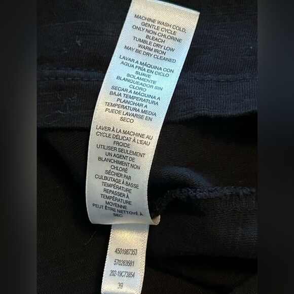 Chicos Black Short-Sleeve Tee grommet lace up‎ top size 2 women’s - Picture 2 of 12